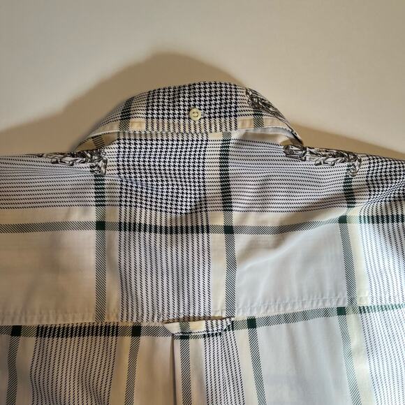 Salty Dog Gant Shirt Large Plaid Golf Cotton Button Down Short Sleeve - Picture 13 of 13